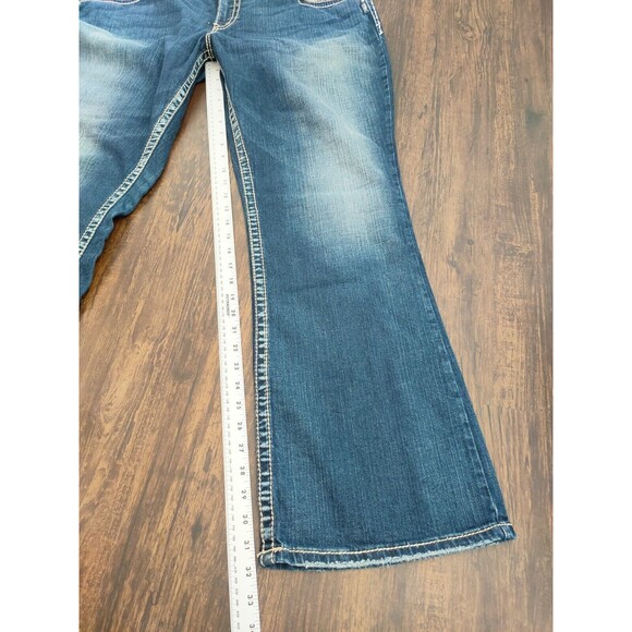 Silver Suki Womens Mid Capri Denim Blue Jeans Sz22/L32 Western Glove Works 44x32 - Picture 6 of 10